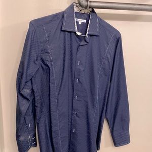 Cafe Bleu Navy Dot button down